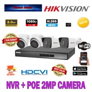 PACKAGE HIKVISION DS-7608NI-Q2/8P 1080P 8CH 8POE NVR PACKAGE 2MP 4MM(L) TURRET IPC AND DONE  CCTV CA
