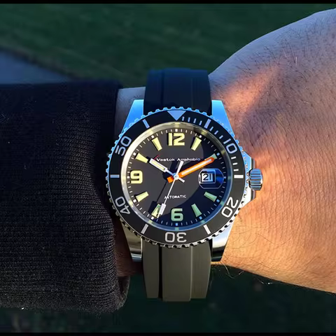 Branded Men Mechanical Wristwatch Stainless Steel Case Automatic Watch Waterproof Clock Miyota 8215