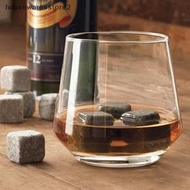 [houseware] Whiskey Stones And Whiskey Glass Gift Set Of 4, For Men | Father's Day, 6 Granite Whiske