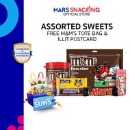 [Most Popular Snack Set] Assorted Sweets M&Ms Snickers Mars & Skittles For Free M&M Tote Bag + ILLIT