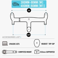 LEXON RYET Gravel Handlebar Carbon Road Integrated 28.6mm Road Bike Bar With Bike Computer Holder Ha