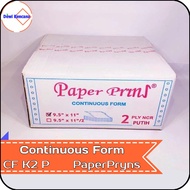 Continuous Form Paper 9.5" x 11" 2 PLY NCR K2 P PaperPryns