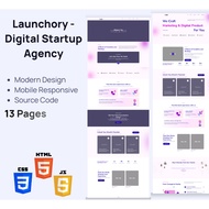 Launchory Digital Startup Agency HTML Website Template with Elegant Design | Responsive Tech Startup