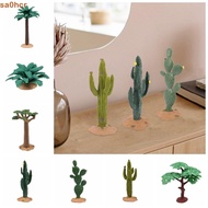 SA0HCR Artificial Tree Model, Realistic Plastic Artificial Plant Cactus, Green Plant Model Cute DIY 
