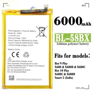 New BL-58BX Battery (6000mAh) for Infinix Hot 9 play 10 paly 11 paly Hot 10S 10T