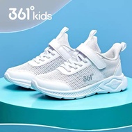 361 Degrees Kids Classic Black Running Shoes Boy EU33-42 AntiSlip Mesh Lightweight Soft-sole Sneaker