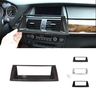 For BMW X5 X6 E70 E71 2007 - 2013 Car Carbon Fiber Style Interior Dashboard Panel Navigation Screen 