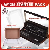 OFFICOM Wire Binding Machine Package W12M A4 Heavy Duty Binder FREE Double Loop Wire + Binding cover