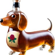 Dachshund Dog Whiskey Bottle,3D Sculpted Dachshund Shape Glass Tumbler,Red Wine Bottle,Reusable Liqu