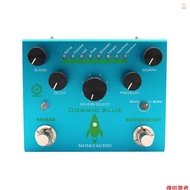 MOSKYAudio Guitar Effect Pedal Digital Reverb with Buffer/Booster Reverberation Guitar Pedal Dual Fo