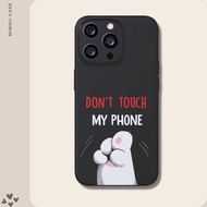 Ốp lưng iphone tpu bảo vệ điện thoại hình mèo dont touch my phone 6/6splus/7/7plus/8/8plus/x/15/11/1