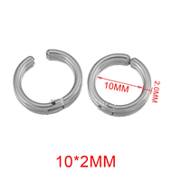 {HJKHL} 10pcs Stainless Steel Clip on Earrings Gold Plated Round Ear Rings Hoop Earring for Women Fe