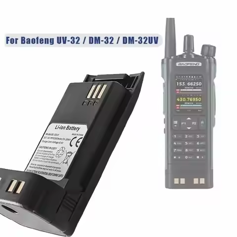 BAOFENG UV-32 DM-32 Li-ion Battery 2200mAh DC7.4V BC-32UV Replacement Extra Battery for Walkie Talki