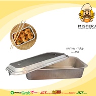 ALUMINUM FOIL AX-350 + LID macaroni schotel foil/ Aluminum container/ for lasagna Klaten/ Dimsum Men