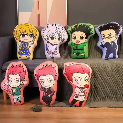 HUNTER x HUNTER Plush Stuffed Pillows GON Killua Kurapika Dakimakura Kawaii Hisoka Leorio Dolls Cute