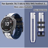 For Garmin Fenix 7 Pro/6 Strap Soft Silicone Band 2X/Fenix 6X/7X Pro/5X Sports Replacement Watchband for Garmin Fenix