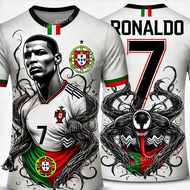 24/25 CR7 New Arrivals Portugal Summer Football O-Neck T-Shirt Jersey Comfort Venom 3D Printed Ronal