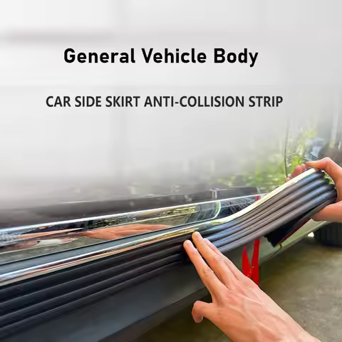Car side skirt anti-collision strip thickened universal decorative strip body modification anti-scra