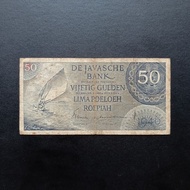 Uang Kertas Kuno 50 Gulden 1946 | Seri Federal De Javasche Bank TP225