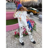American High Street Street Wear Plankton Handsome Palm Print White Men Women hiphop Street Wear Fri