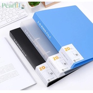 PEARLMY Transparent Folder, Plastic D-shaped Binder File Folder, 2 Holes Office Document Lever Arch 