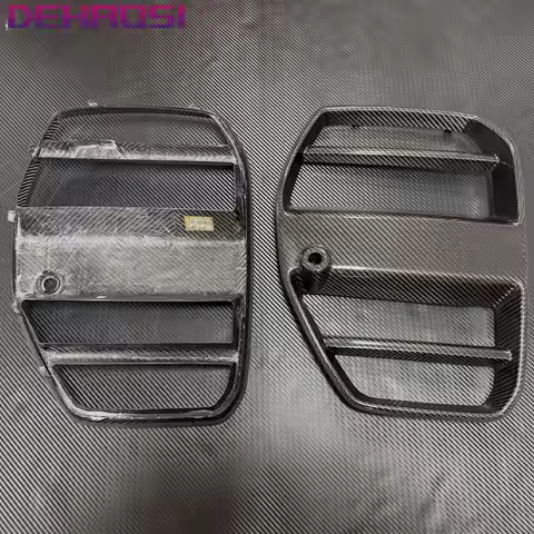 Bumper Racing Grills For BMW G80 G81 M3 G82 G83 M4 2021-2025 Carbon Fiber Front Kidney Grille xDrive