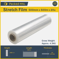 [High-Grade] Stretch Film - Jack Wrap 500mm x 500m x 20u - Packed Manila
