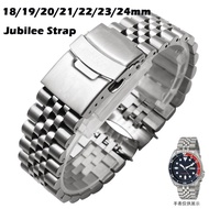 สายนาฬิกาข้อมือ Jubilee สำหรับ Seiko นาฬิกาข้อมือสำหรับผู้ชายสายรัดข้อมือแข็งสแตนเลส316L 18/19/20/21/22/23/24มม.