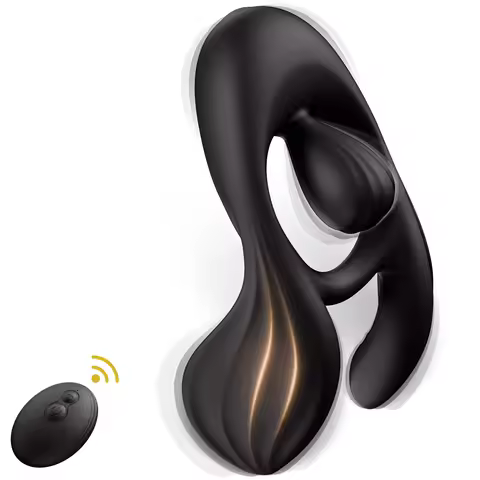 Vibrator Ring Remote Control for Couples, 10 Intense Vibrations, U-Shape Design, IPX7 Waterproof, M 