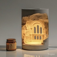 Original Echo Valley Cement Melting Wax Lamp Architectural Sculpture Ornaments Designer Fireless Mel