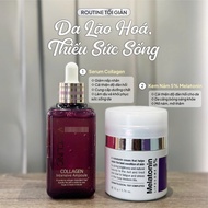 Combo Kem Và Serum Maxclinic Time Return Melatonin Dưỡng Trắng Cấp ẨmLão Hoá