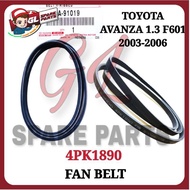 FAN BELT ORIGINAL (1.3CC) TOYOTA AVANZA 1.3 F601 2003-2006 (4PK1890) 9004A-91019