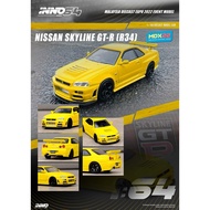 Inno Models Inno64 1/64 Nissan Skyline GTR [R34] Yellow - MALAYSIA DIECAST EXPO 2022 MDX