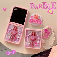 2-in-1 Large View Window Barbie Phone Case Compatible with Samsung Z Flip 7/Z Flip 6/Z Flip 5 Magnet