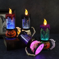 Halloween Glowing Candles Decoration Skull Pumpkin Candle Lamp High-value LED Light Up Candles High Quality Decoration