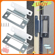LIAOY 5pcs/set Door Hinge, No Slotted Connector Flat Open, Practical Interior Folded Soft Close Close Hinges Furniture Hardware