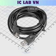 USB Type A Male Type B Cable Black 1.5m Long Ic Lab VN