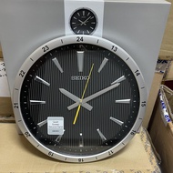 [TimeYourTime] Seiko Clock QXA802S Decorator Black Analog Quartz Quiet Sweep Silent Movement Wall Clock QXA802