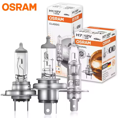 OSRAM Original H1 H4 H3 H7 12V 55W 80W 100W Yellow Light Standard Lamp 3200K Headlight Fog Lamp Car 