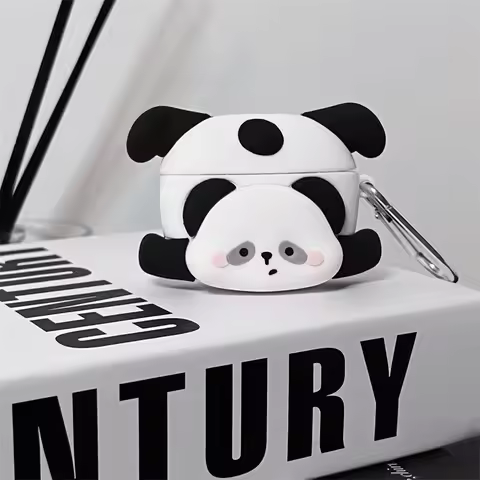 Cute 3D Drop Panda for AirPods Pro/Pro2 Earphone Box Protective Case For Apple Aripods 1/2/3 Wireles
