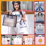 【Ready Stock 】PE Premium Goodies Bag ( 50 pcs ) Shopping Plastic/ Plastic Wedding Party Favor Bags, 