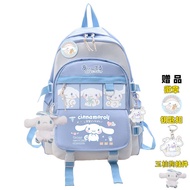 Schoolbag Anime Sanrio Plush Toy Cinnamoroll Backpack Children Girl Boy Black Blue Schoolbag Kawaii