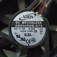 ADDA DC FAN 5V 0.25A 4X4 CM 1CM THICKNESS USED FAN