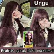 【cat rambut tanpa bleaching】Pewarna rambut ungu,Pewarna rambut dengan pilihan warna neon, terang dan