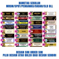 Name Tag Epoxy SEKOLAH | SBP | MRSM | PRS | MAGNET & PIN