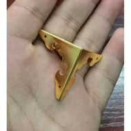 4 wooden box corners, mica box corners, corner covers