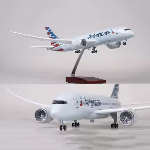 Aircraft Model 1:130 Scale Plastic Resin Replica 47CM B787 American Airline Airplane Model Dreamline