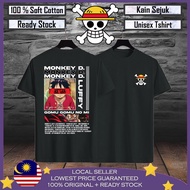 🔥Premium Cotton🔥 0ne Pi3c3 Monkey D.Luffy Baju Viral Lelaki Baju One Piece 100% Cotton Baju T shirt