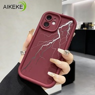 Cool Lightning Pattern Solid Color Phone Case For OPPO Reno 15F 15 Pro Mini 15C 14F 13F 14 13 12 FS 