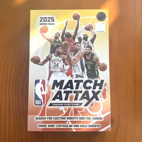 KAYOU 2025 NBA Basketball Trading Cards, Match Attax Topps Super Pack with 90 Cards, Golden Foil & E